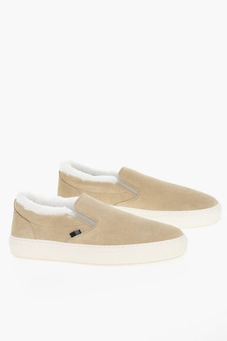 Suede Slip On Sneakers with Fur Inner