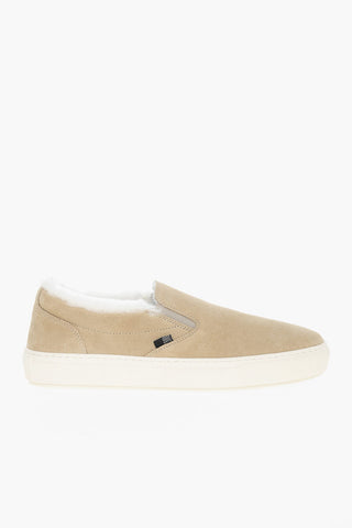 Suede Slip On Sneakers with Fur Inner