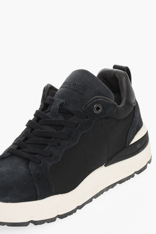 Suede and Fabric Sneakers with Contrasting Sole