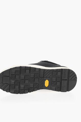 Suede and Fabric Sneakers with Contrasting Sole