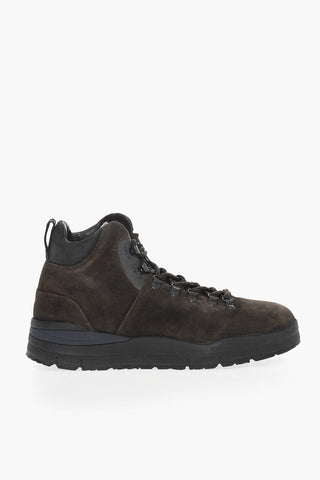 Suede Hiker Boots with Contrasting Sole