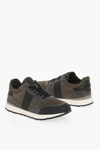 Sneakers Basse JOGGER in Mesh e pelle