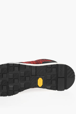 Wool Buffalo Checked JOGGER Low-Top Sneakers with Suede Details