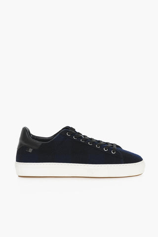 Two-Tone Wool Low Top Sneakers with Leather Trims