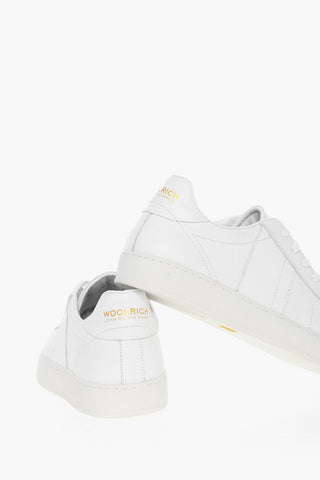 Leather Solid Color Low-Top Sneakers