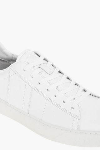 Leather Solid Color Low-Top Sneakers