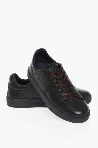 Leather COURT Sneakers with Two-Tone Laces