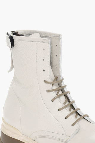 Stivaletti Derby in Pelle con Chiusura Zip