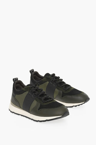 Mesh and Leather JOGGER TRAIL Low-Top Sneakers