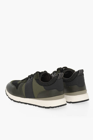 Mesh and Leather JOGGER TRAIL Low-Top Sneakers