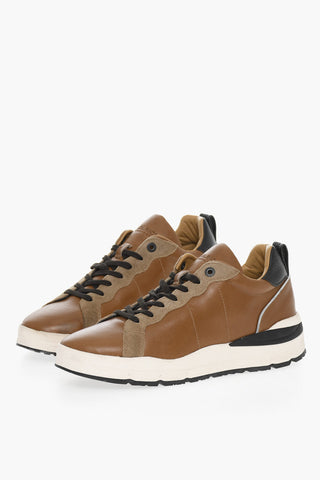 Leather SPORT Low-Top Sneakers with Suede Details