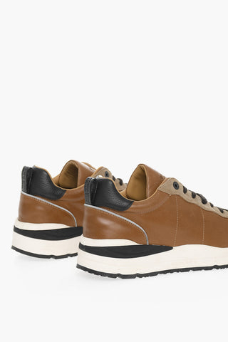 Leather SPORT Low-Top Sneakers with Suede Details