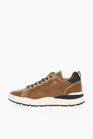 Leather SPORT Low-Top Sneakers with Suede Details