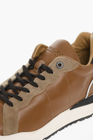 Leather SPORT Low-Top Sneakers with Suede Details
