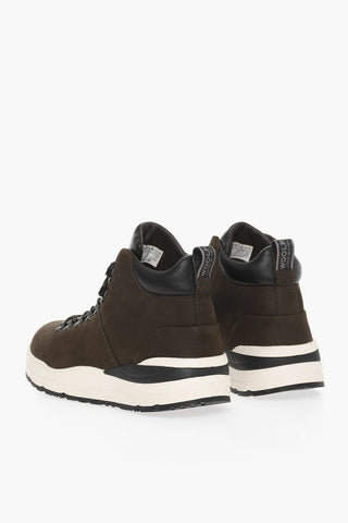 Suede Hiking Boots with Contrasting Details