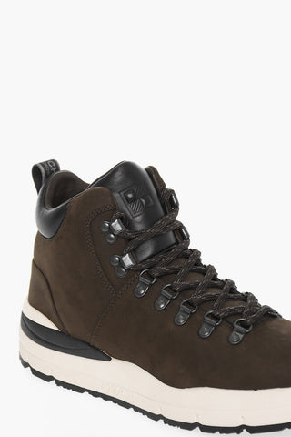 Suede Hiking Boots with Contrasting Details
