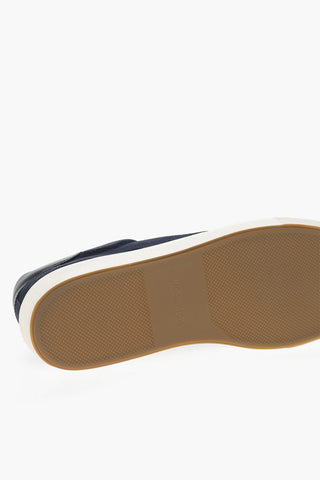 Leather ALL AROUND Low-Top Sneakers with Contrast Sole