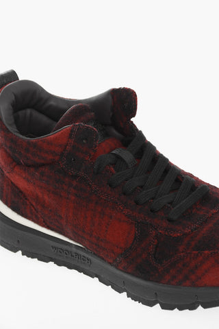 Sneakers Basse JOGGER in Lana e a Quadri Buffalo