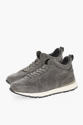 Sneakers Basse JOGGER In Suede Tono su Tono