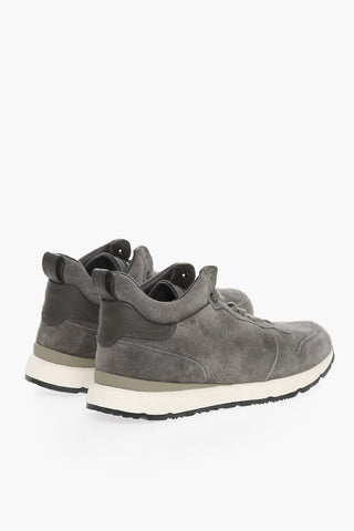 Sneakers Basse JOGGER In Suede Tono su Tono