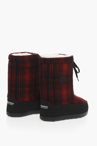 Wool Buffalo Checked ARCTIC SNOW Boots with Nabuk Details