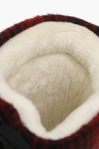 Wool Buffalo Checked ARCTIC SNOW Boots with Nabuk Details