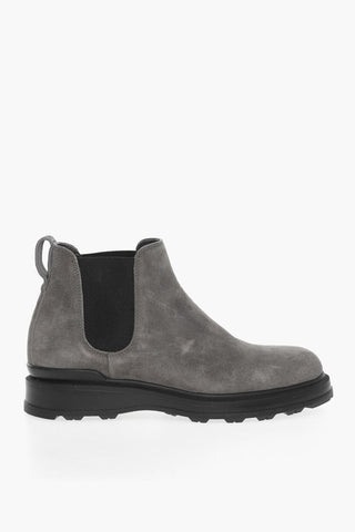 Suede Chelsea Boots with Contrast Sole