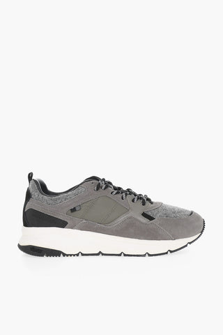 Suede and Fabric TRAIL RUNNER Sneakers with Two-Tone Laces