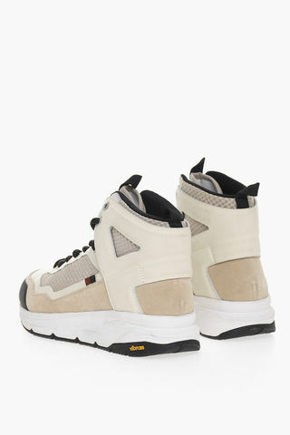 Sneakers Alte in Pelle e Tessuto 