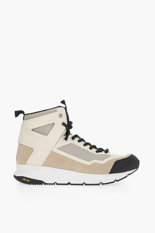 Sneakers Alte in Pelle e Tessuto 