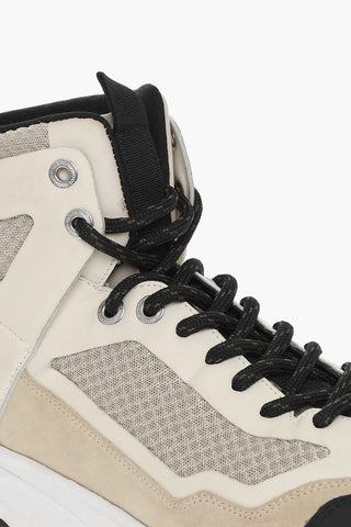 Sneakers Alte in Pelle e Tessuto 