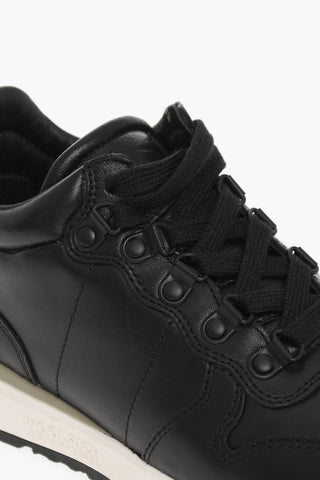 Sneakers Basse JOGGER TRAIL in Pelle con Suola a Contrasto