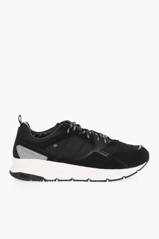Fabric and Suede TRAIL RUNNER Low-Top Sneakers with Two-Tone Laces