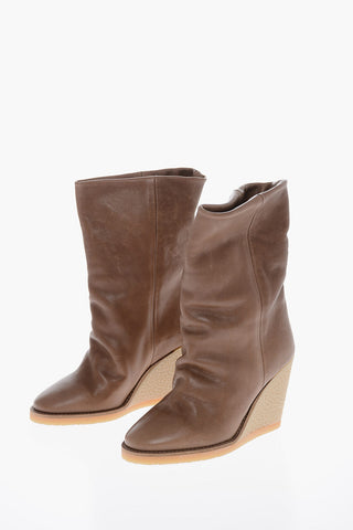 Leather TOTAM Wedge Booties 9cm