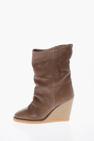 Leather TOTAM Wedge Booties 9cm