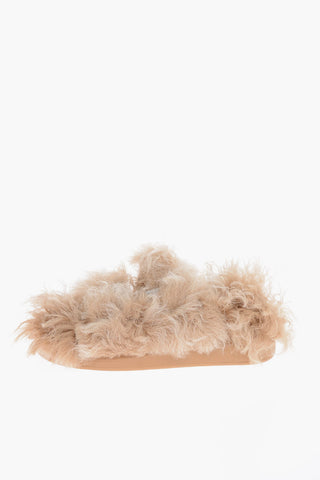 Slippers in Shearling con Doppia Fibbia