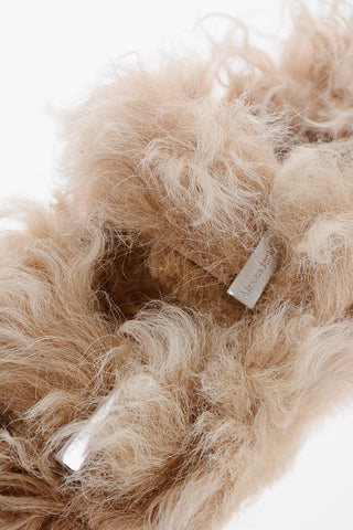 Double-Buckle Shearling Silppers