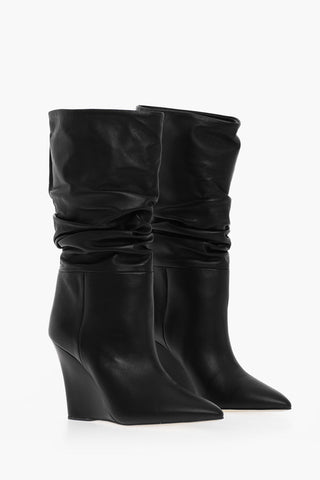 Slouchy WANDA Boots With Wedge 10 cm