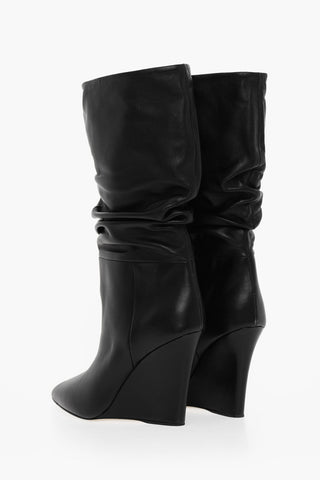 Slouchy WANDA Boots With Wedge 10 cm