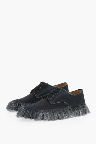 Fringed Derby Shoes Wtih Rubber Sole