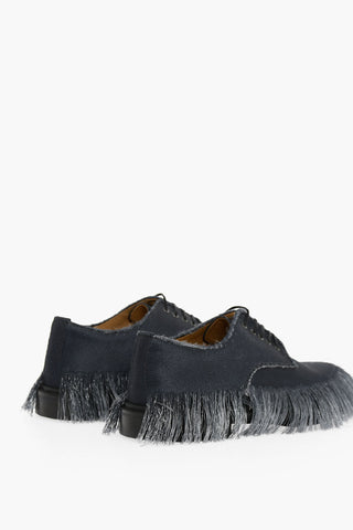Fringed Derby Shoes Wtih Rubber Sole