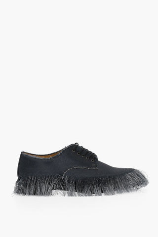 Fringed Derby Shoes Wtih Rubber Sole