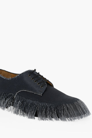 Fringed Derby Shoes Wtih Rubber Sole