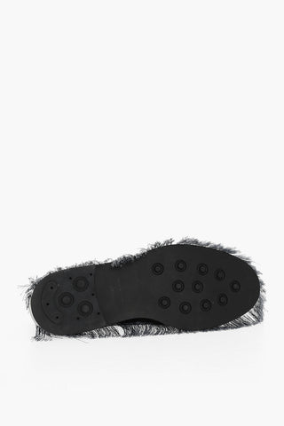 Fringed Derby Shoes Wtih Rubber Sole