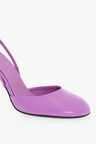 Leather Sandals With Spool Heel 11 cm