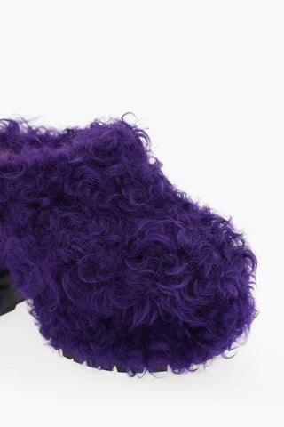 Sabot In Shearling Con Suola Chunky Tacco 13 cm