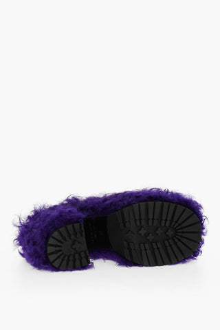 Sabot In Shearling Con Suola Chunky Tacco 13 cm
