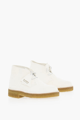Suede Leather Desert Boos With Rubber Sole