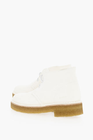 Suede Leather Desert Boos With Rubber Sole
