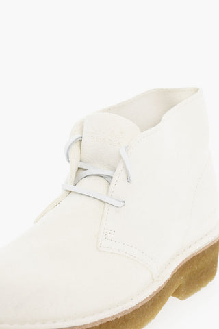 Suede Leather Desert Boos With Rubber Sole
